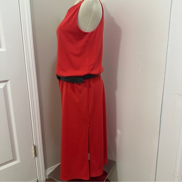 RW&CO Red Sheath Midi Dress Sleeveless Halter fits (M/S) - Picture 5 of 13